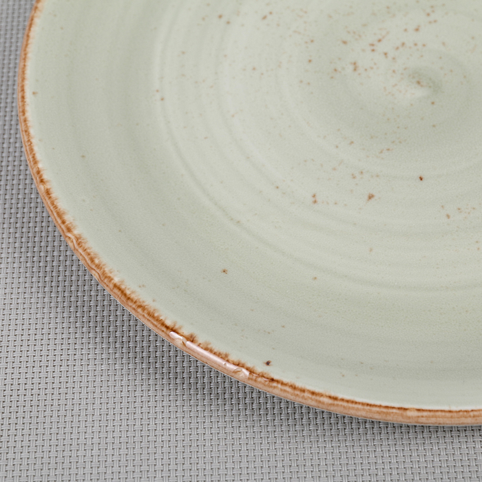 Тарелка мелкая 25 см «Крафт», цвет зелёный