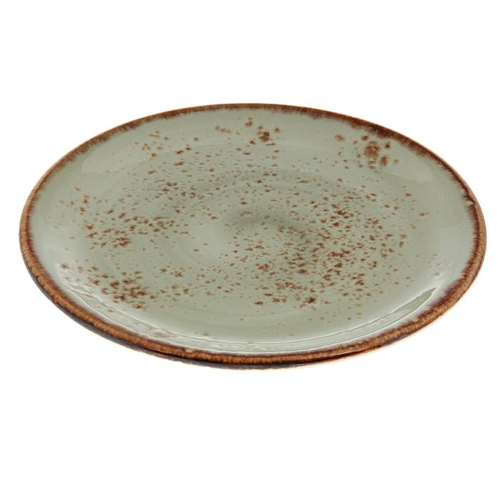 Тарелка для пирожных 15,5 см "Крафт", цвет зелёный