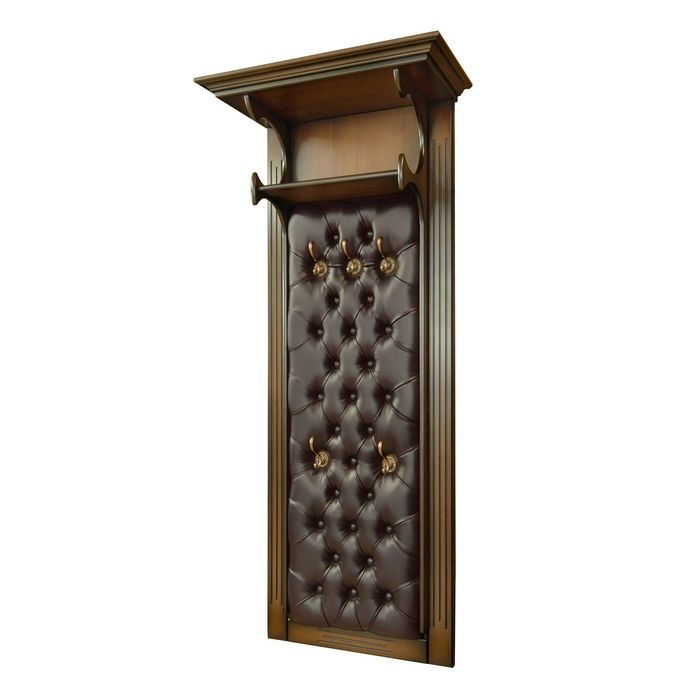 Вешалка "Валенсия" односекционная 7011, цвет "Итальянский орех"/кожа кор