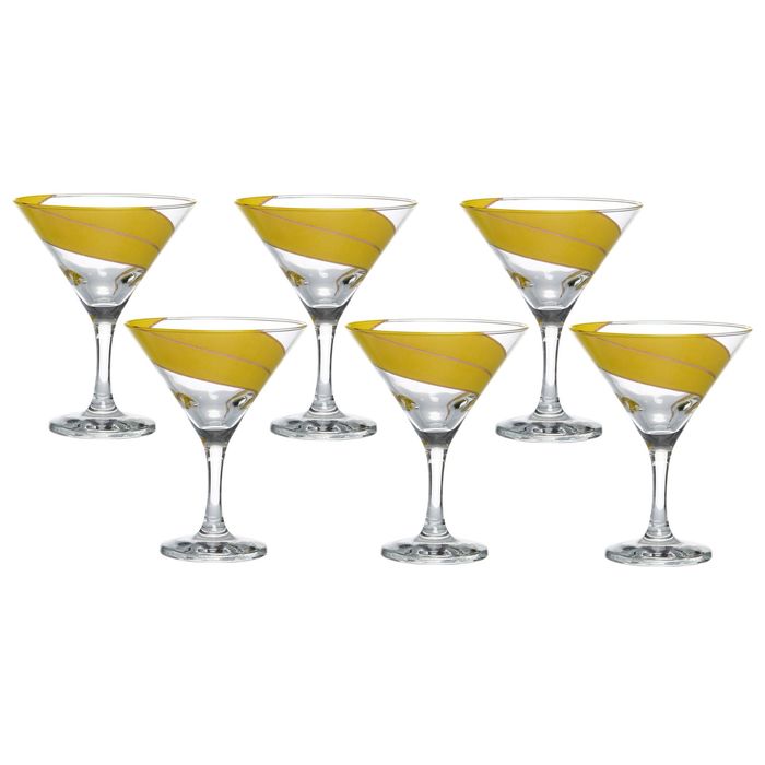 Набор фужеров для мартини 170 мл "Бистро. Клин золотой", рисунок МИКС