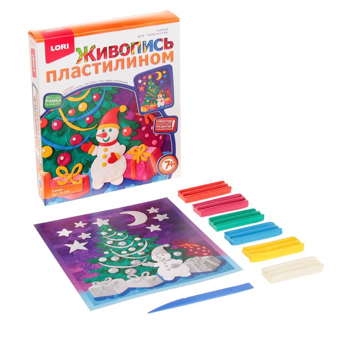 Живопись пластилином "Ёлочка"