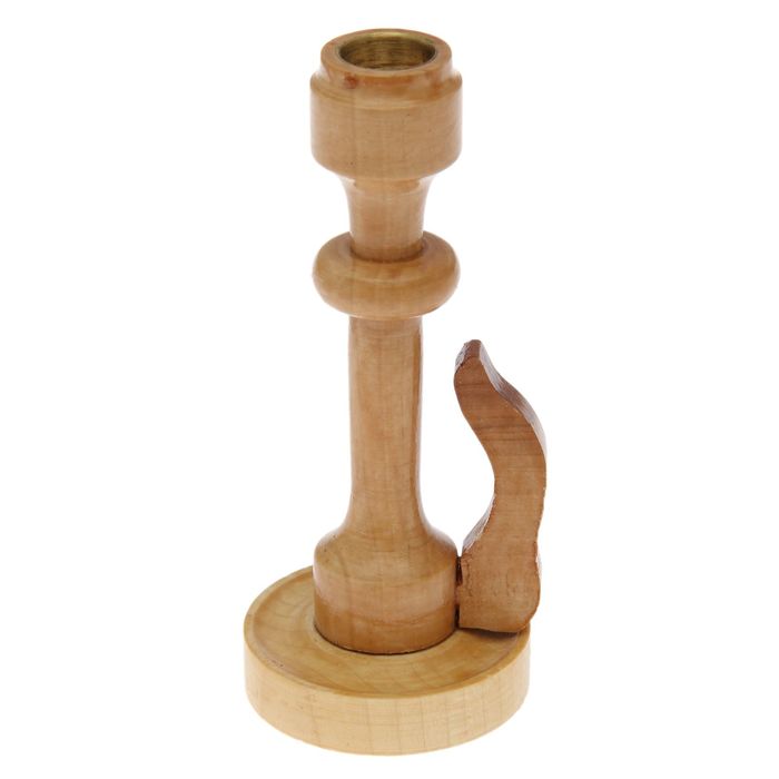 Подсвечник "Классик" коричневый, с большой ручкой