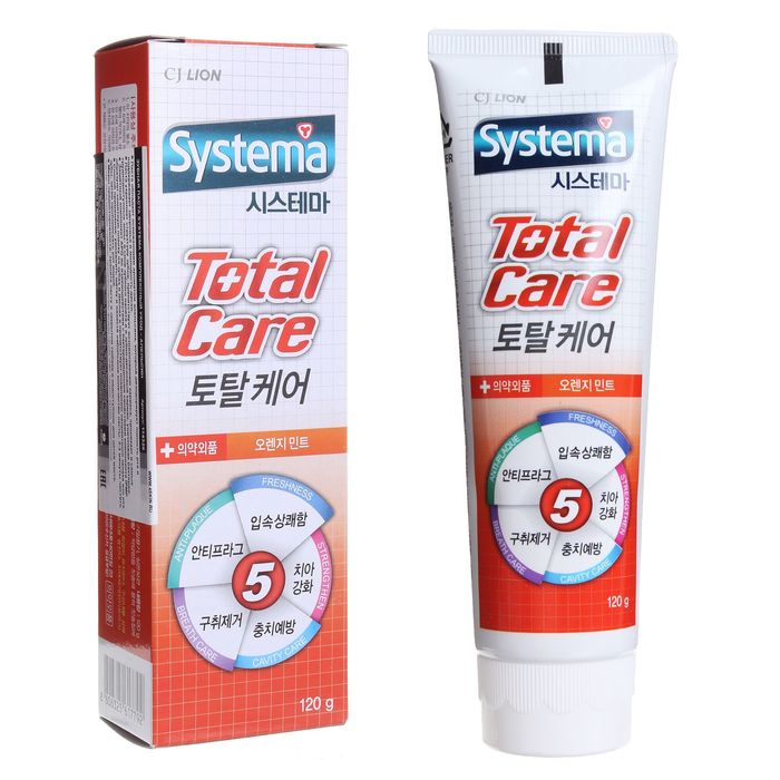 Зубная паста Systema "Комплексный уход: Апельсин", 120 г