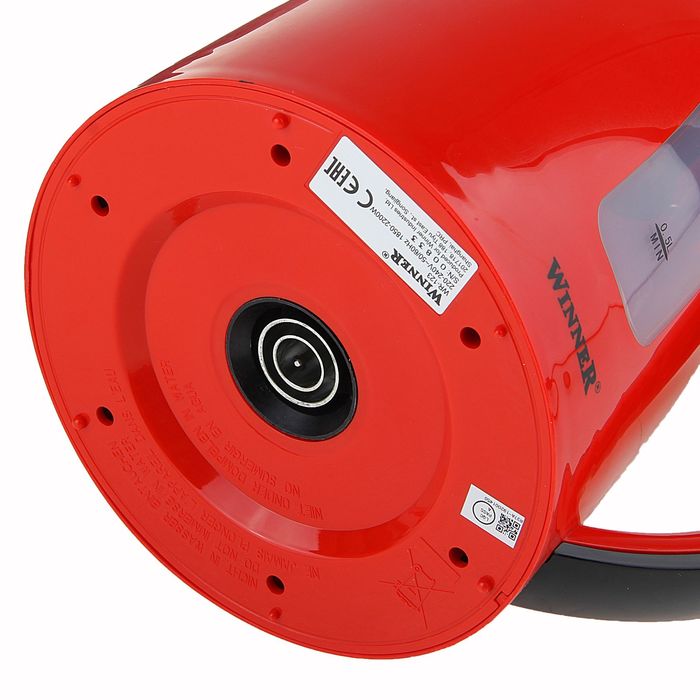 Чайник электрический Winner WR-123, 2200 Вт, 1.7 л, красный