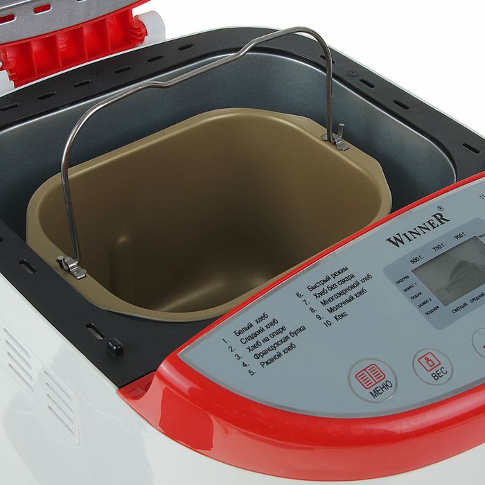 Хлебопечь Winner WR-381, 32.6 х 39.9 х 32.7 см, 650 Вт, 19 программ приготовления