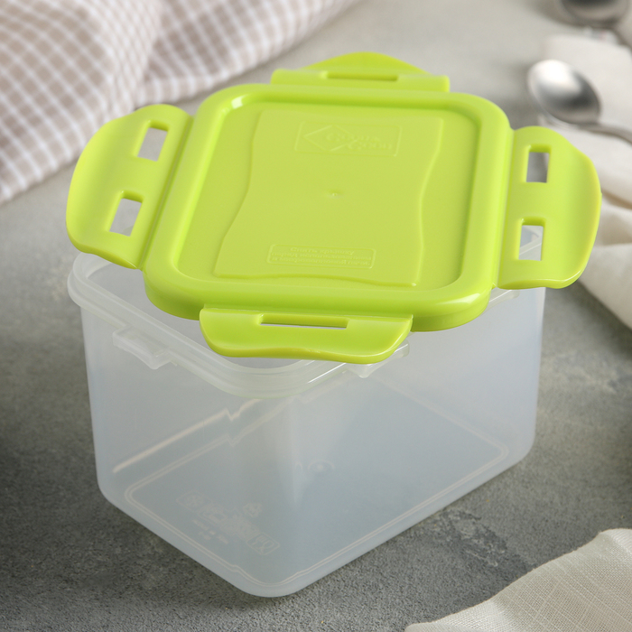 Контейнер пищевой 630 мл с герметичной крышкой, цвет МИКС