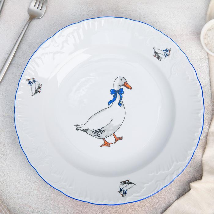 Блюдо 29 см "Рококо. Гуси"