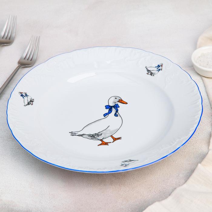 Блюдо 29 см "Рококо. Гуси"