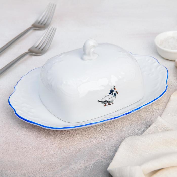 Масленка 600 мл "Рококо Гуси" 16х22 см