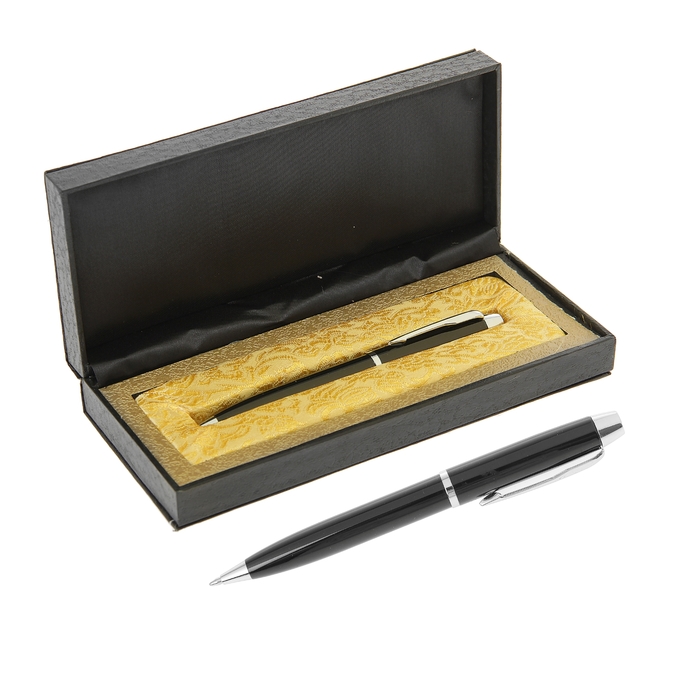 Ручка шариковая подарочная в кожзам футляре поворотная "Стиль"