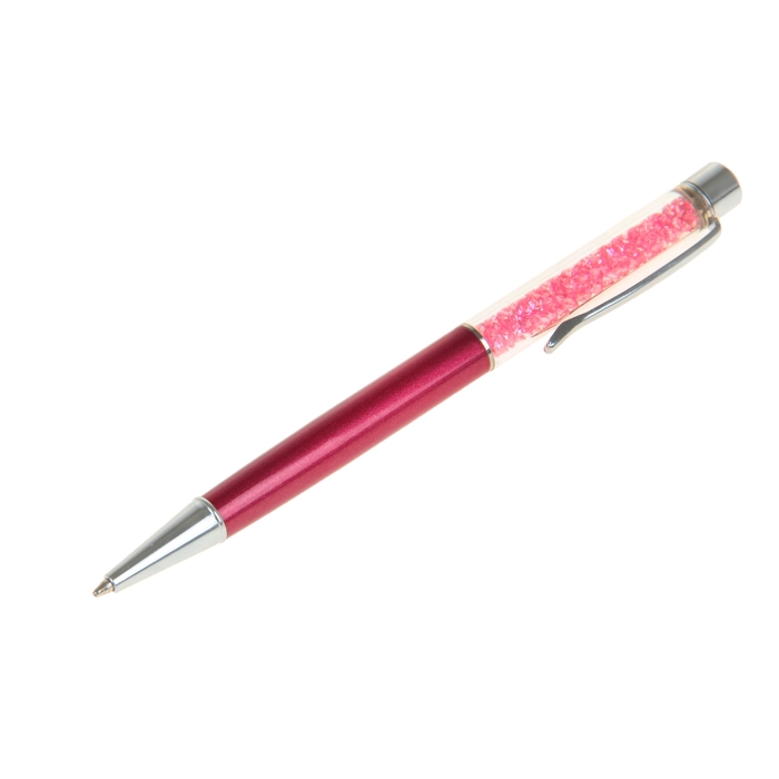 Ручка шариковая подарочная поворотная в пластиковом футляре "Стразы"