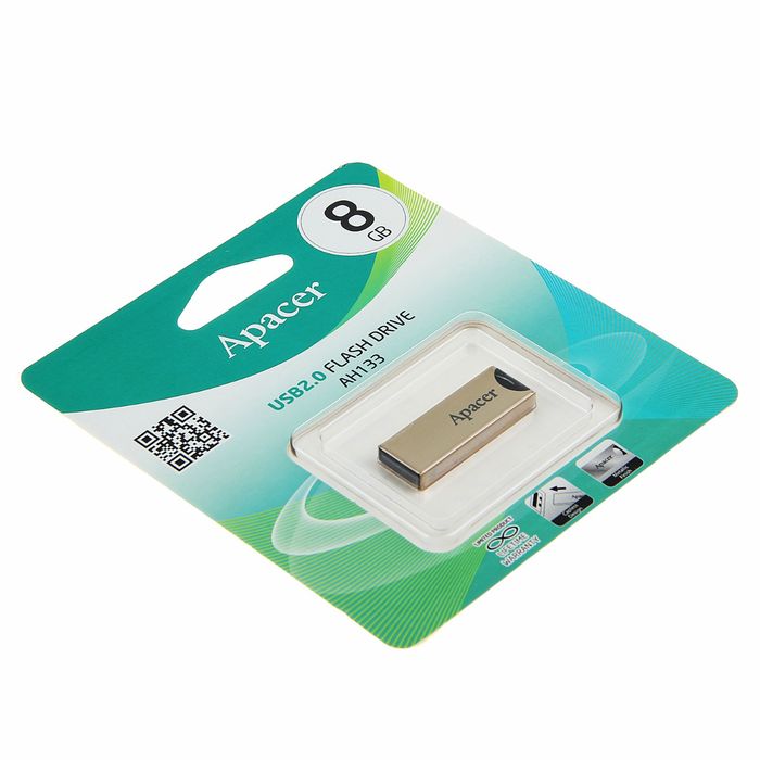 Флешка USB Apacer 8GB AH133, цвет золото