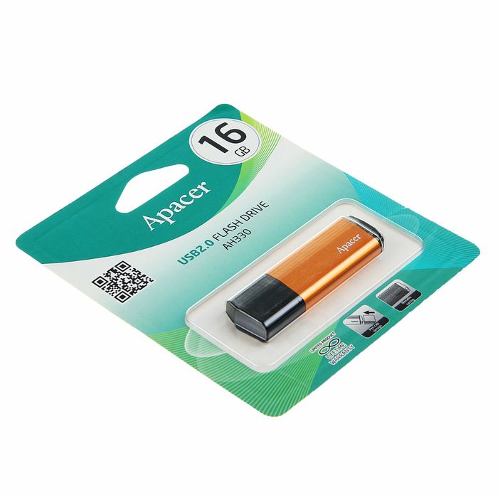 Флешка USB Apacer 16GB AH330, оранжевая