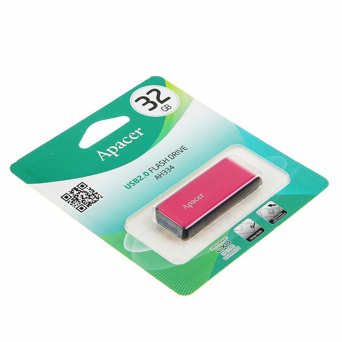 Флешка USB Apacer 32GB AH334, розовая