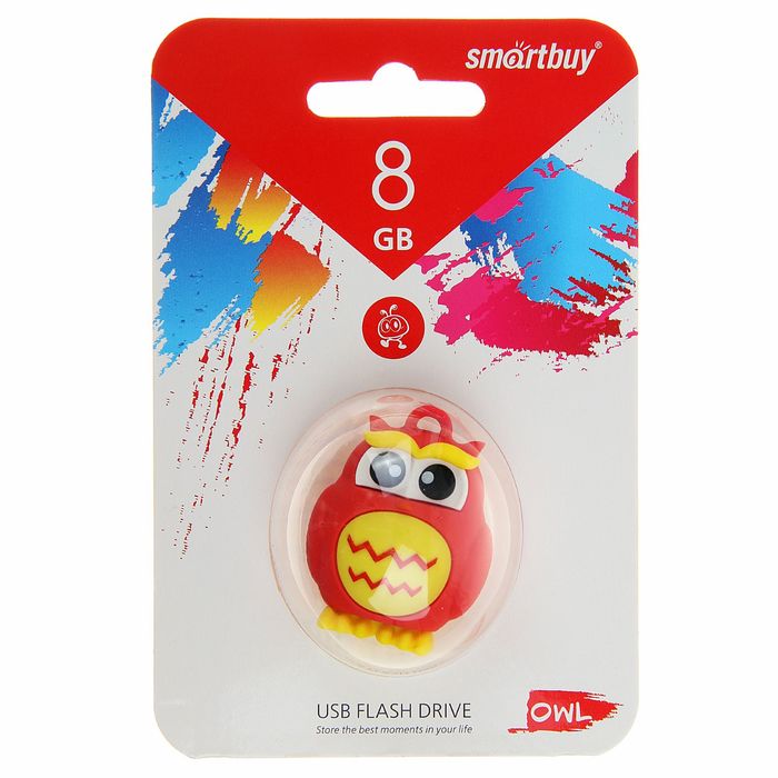 Подарочная USB-флешка Smartbuy 8GB Wild series, "сова"