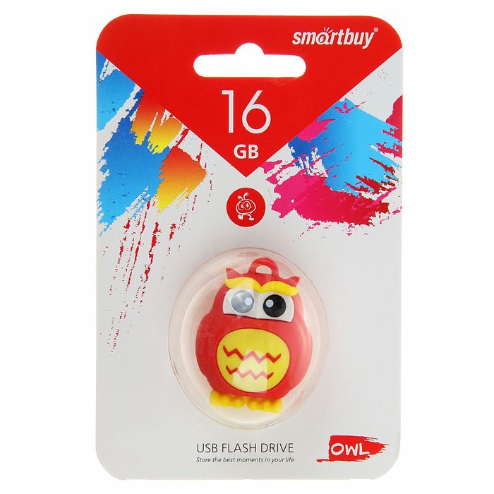 Подарочная USB-флешка Smartbuy 16GB Wild series, "сова"