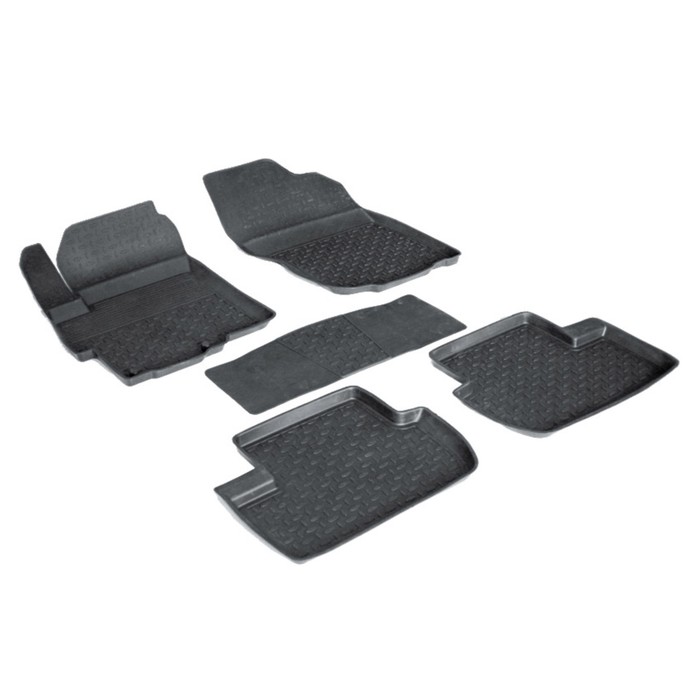 Коврики резиновые с высоким бортом для Mitsubishi LANCER X, 2007-