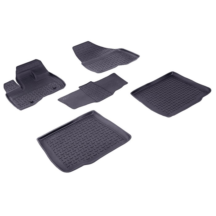 Коврики резиновые с высоким бортом для Ford EXPLORER V (V<3,5l), 2010-2015