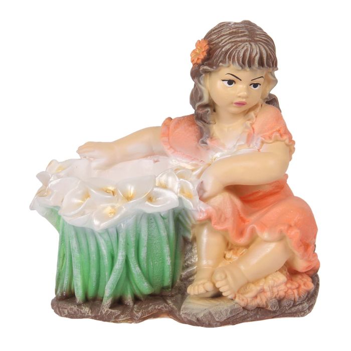 Фигурное кашпо "Лилия" цвет оранжевый