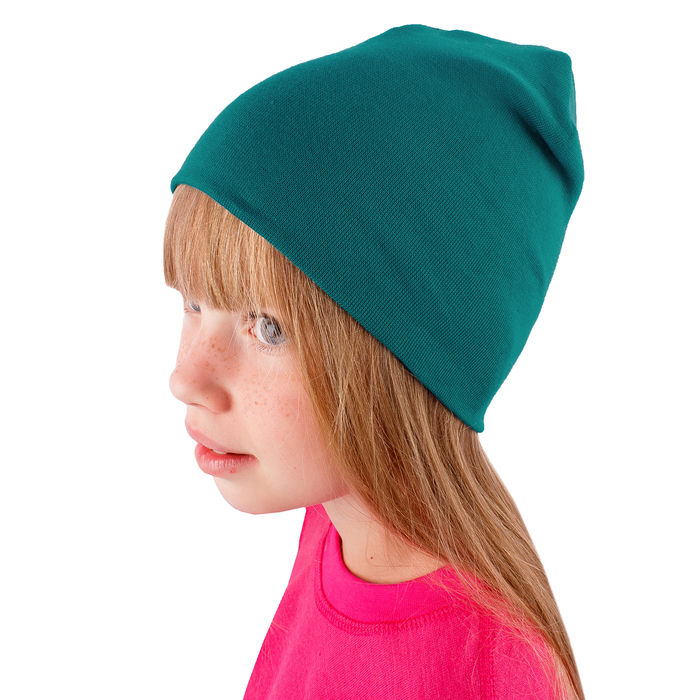 Шапка "Ветер", размер 48, цвет морская волна