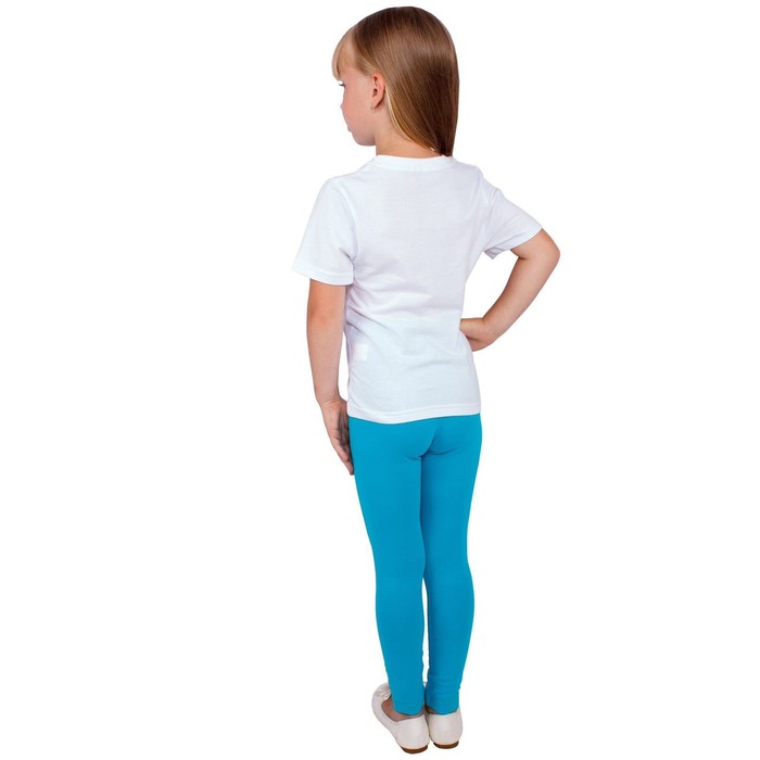 Легинсы для девочки "Волшебная радуга", рост 104 см (54), цвет бирюзовый ДРЛ894800