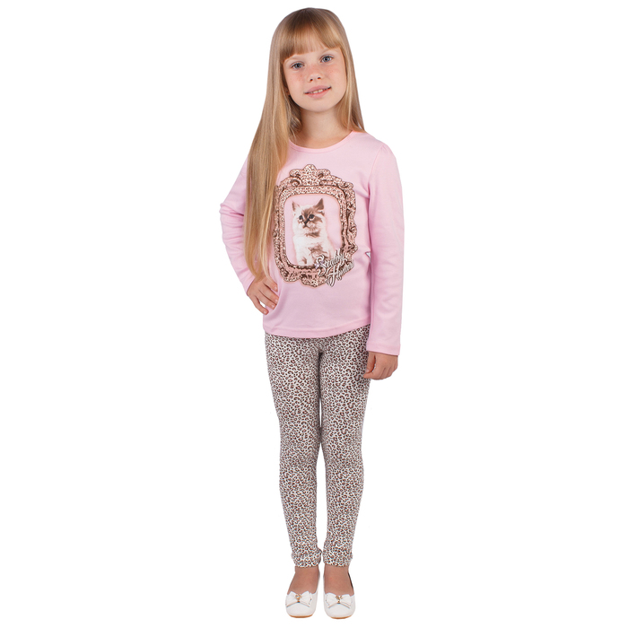 Джемпер для девочки "Забавные котята", рост 86 см (48), цвет розовый (арт. ДДД954067_М)