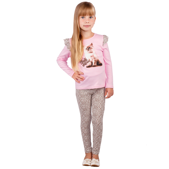 Джемпер для девочки "Забавные котята", рост 116 см (60), цвет розовый (арт. ДДД954067_Д)