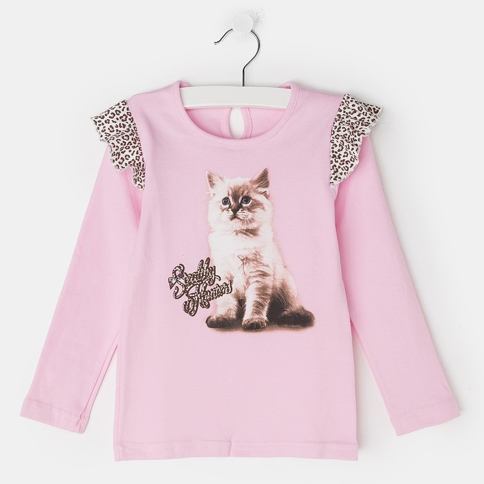 Джемпер для девочки "Забавные котята", рост 116 см (60), цвет розовый (арт. ДДД958067_Д)