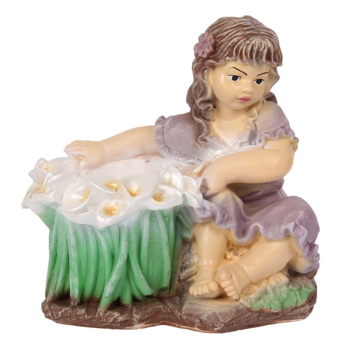 Фигурное кашпо "Лилия" фиолетовое