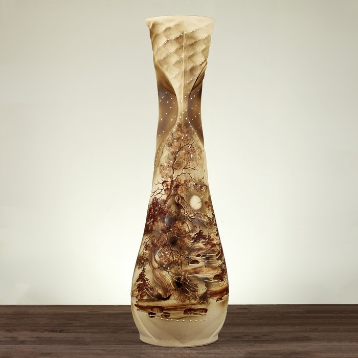 Ваза напольная "Нимфа" жемчуг, природа