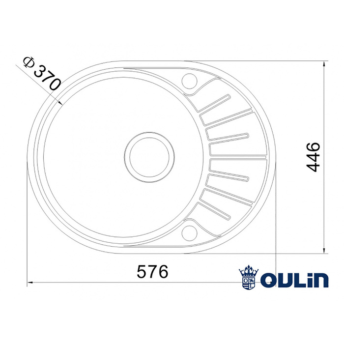 Мойка врезная из нержавеющей стали Oulin OL-R101