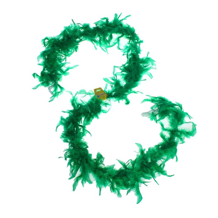 Карнавальный шарф-перо 180 см, 60 грамм, цвет зеленый