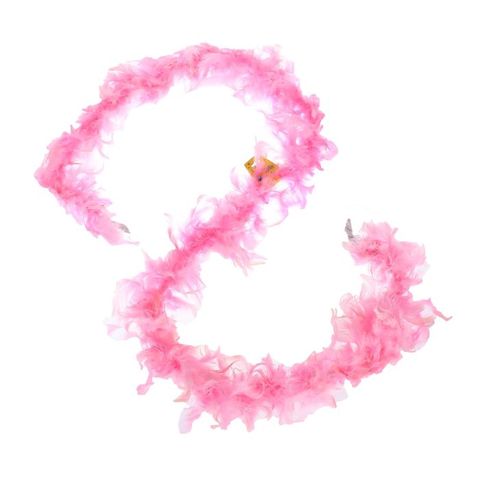 Карнавальный шарф-перо 180 см, 60 грамм, цвет розовый