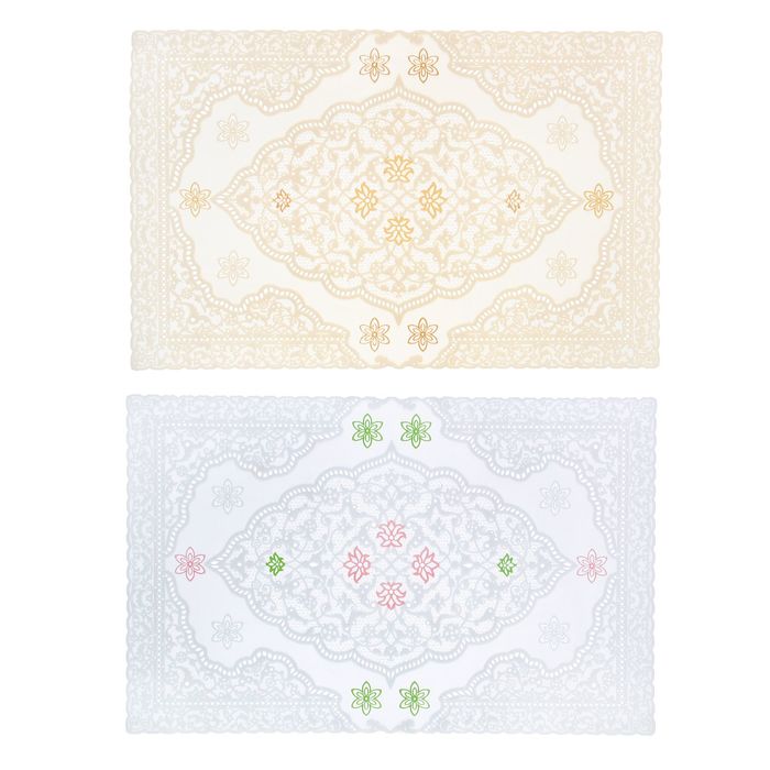 Салфетка ажурная ПВХ 45х30 см, рисунок МИКС