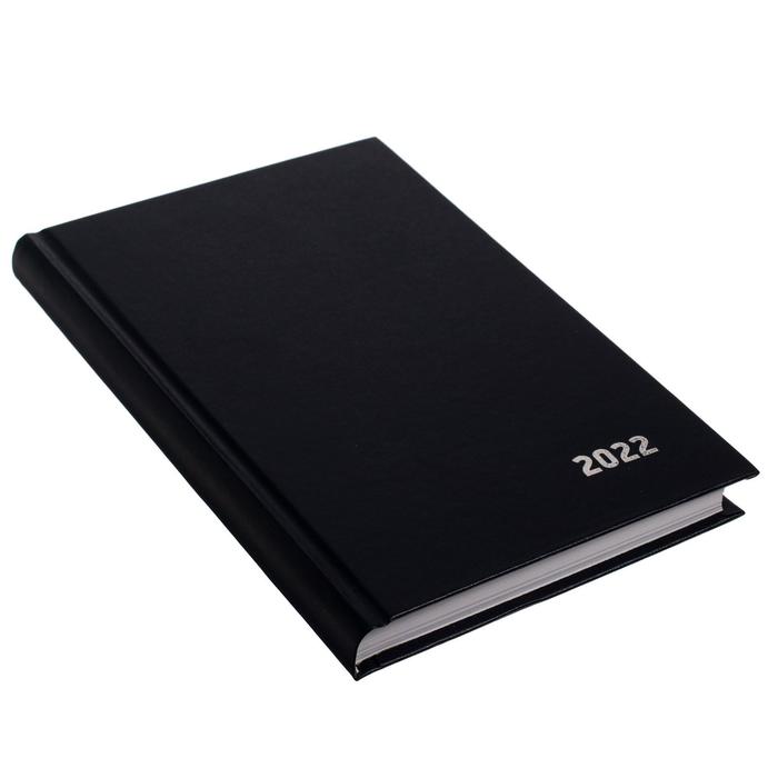 Ежедневник датированный 2019 г А5, 336 страниц, бумвинил, чёрный