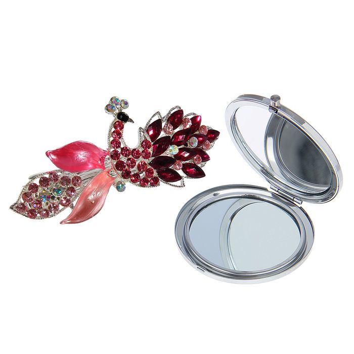 Подарочный набор, 3 предмета в коробке: ручка, заколка-лилия, зеркало