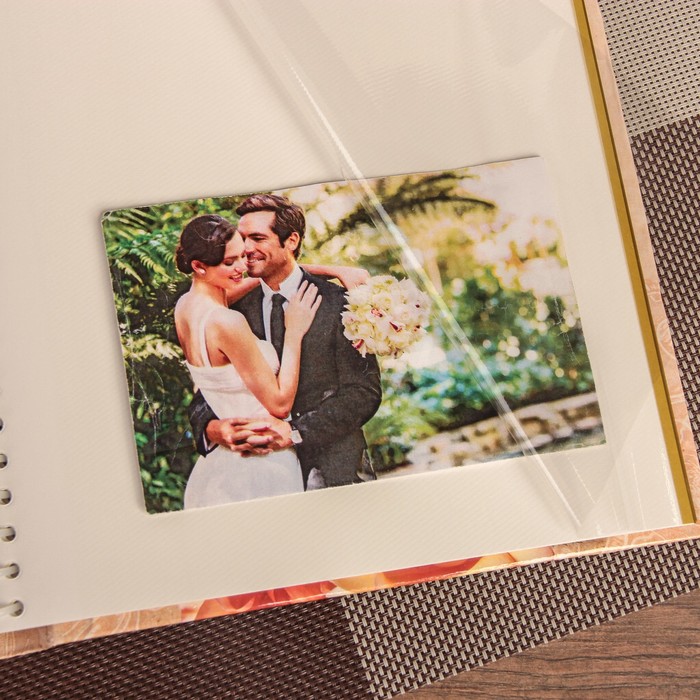 Фотоальбом "Наша свадьба", 20 листов, с золотой обводкой