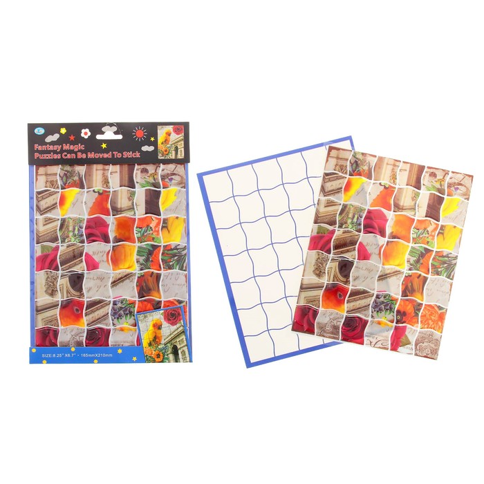 Аппликация - пазл объемными наклейками "Попугай"