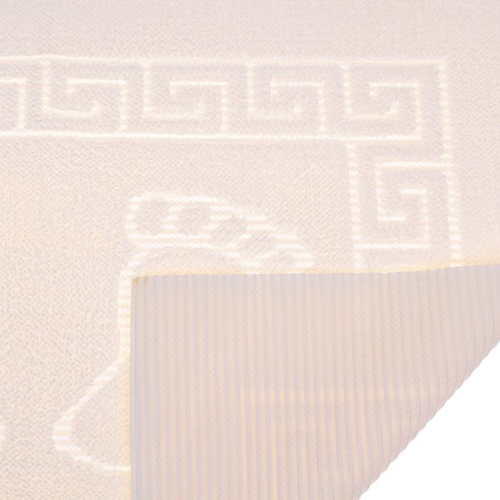 Коврик для ног прорезиненный, 50х70 см белый нано-микрофибра п/э100%