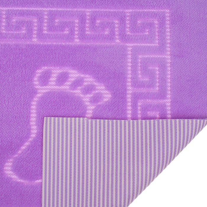 Коврик для ног прорезиненный, 50х70 см сирень нано-микрофибра п/э100%