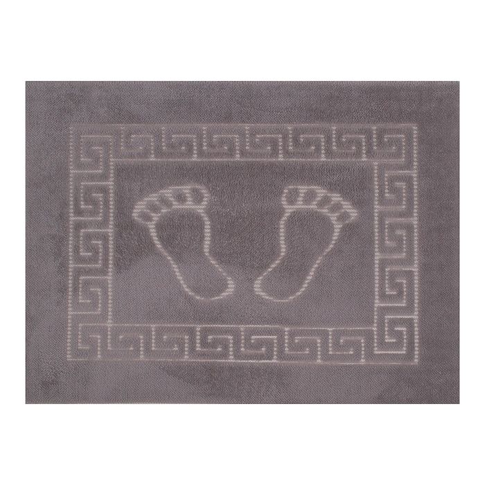 Коврик для ног прорезиненный, 50х70 см т-серый нано-микрофибра п/э100%