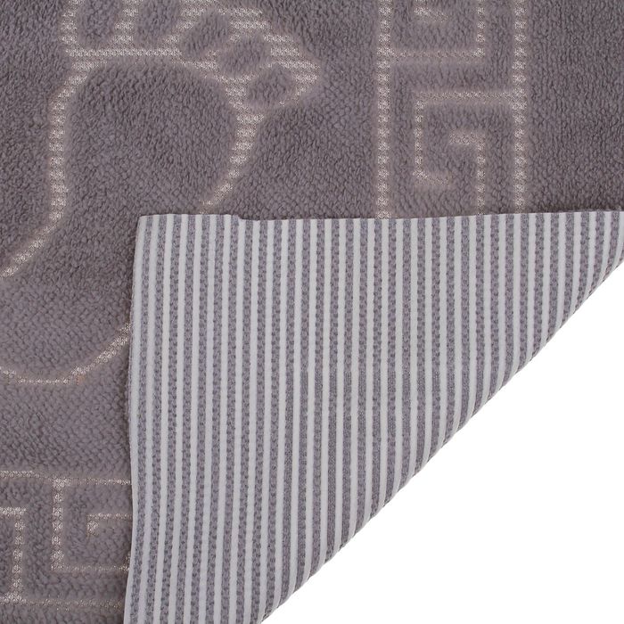 Коврик для ног прорезиненный, 50х70 см т-серый нано-микрофибра п/э100%