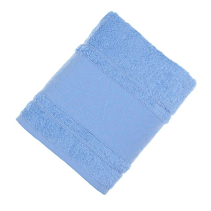 Полотенце махровое Fidan Elegant 50*90см голубой 500гр/м, бамбук