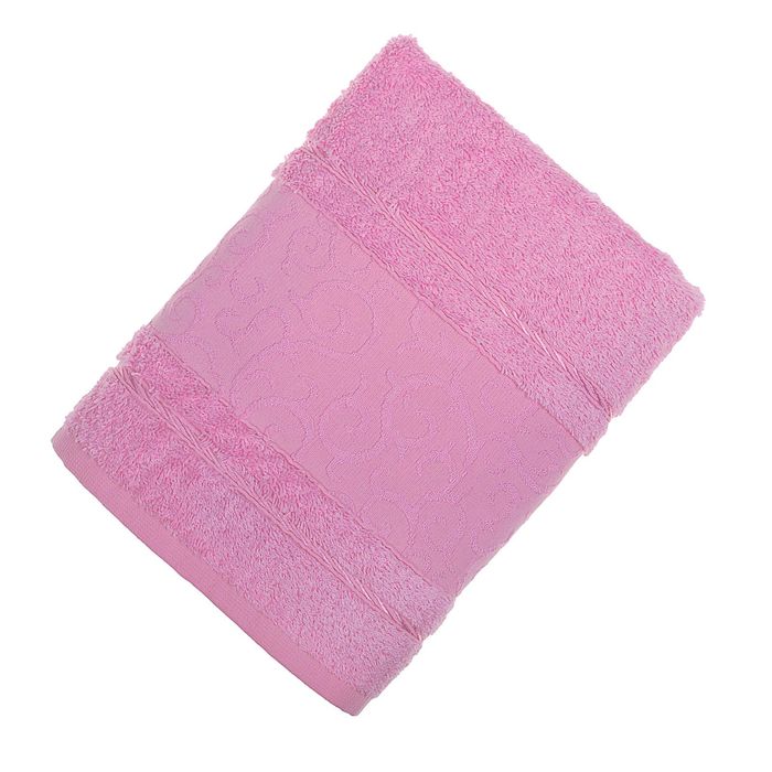 Полотенце махровое Fidan Elegant 50*90см розовый 500гр/м, бамбук