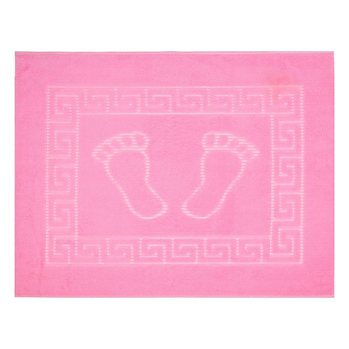 Коврик для ног прорезиненный, 50х70 см розовый нано-микрофибра п/э100%