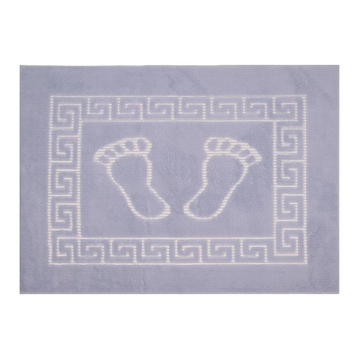 Коврик для ног прорезиненный, 50х70 см серый нано-микрофибра п/э100%