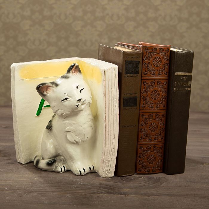 Подставка для книг "Котята - А", бордо 20см