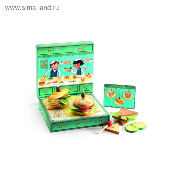 фото Игровой набор «сэндвичи от эмиля и олив» djeco