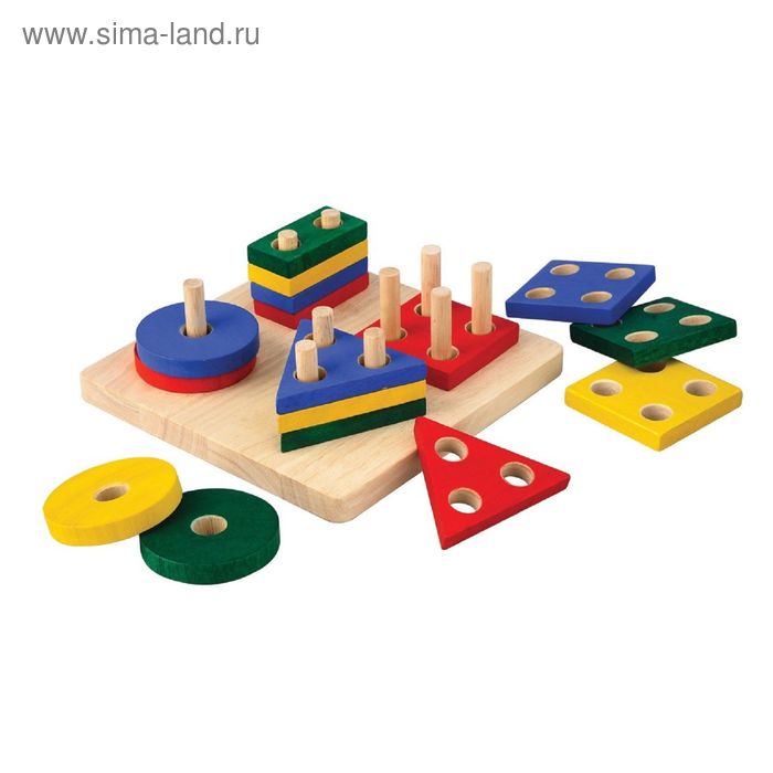 фото Пирамидка логическая «фигуры» plantoys