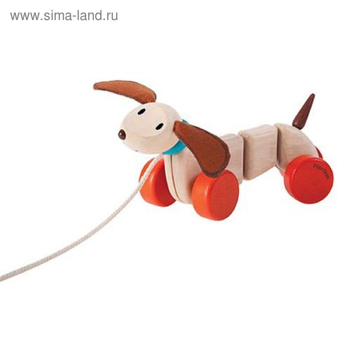Игрушка-каталка на верёвочке «Счастливый пёс»